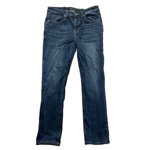 Seeded & Sewn Jeans Mens 32 X 30 Blue Eli Slim Straight Dark Wash Denim